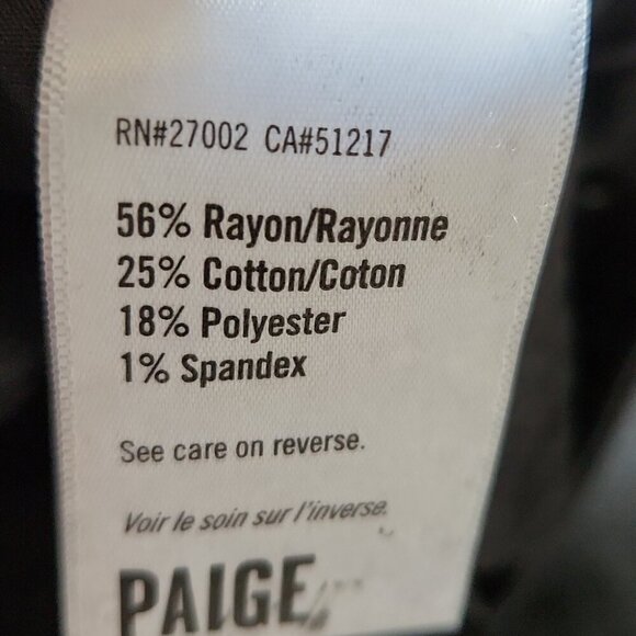 PAIGE | Hoxton Jeans Ultra Skinny Ankle Black Croc Luxe Coating Sz 29 - Picture 7 of 8